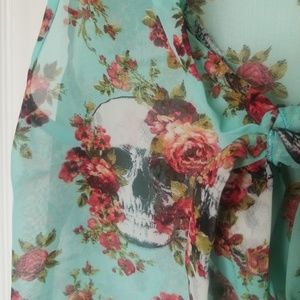 Floral Skull Blouse